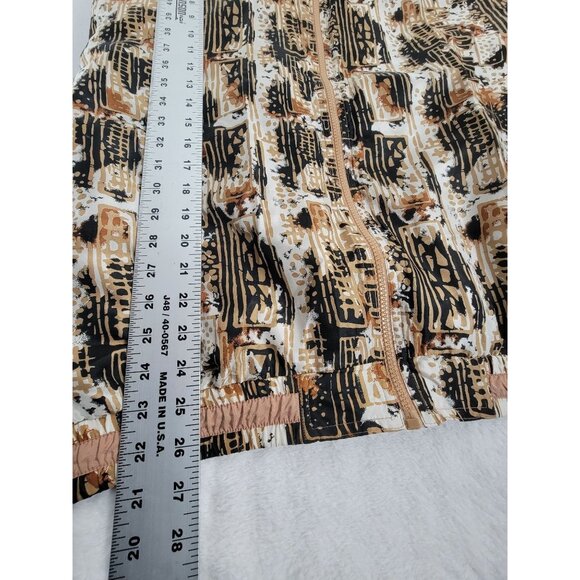 Vintage Anney Collection Womens Abstract Print Silk Bomber Jacket 1X Lightweight - Picture 8 of 10